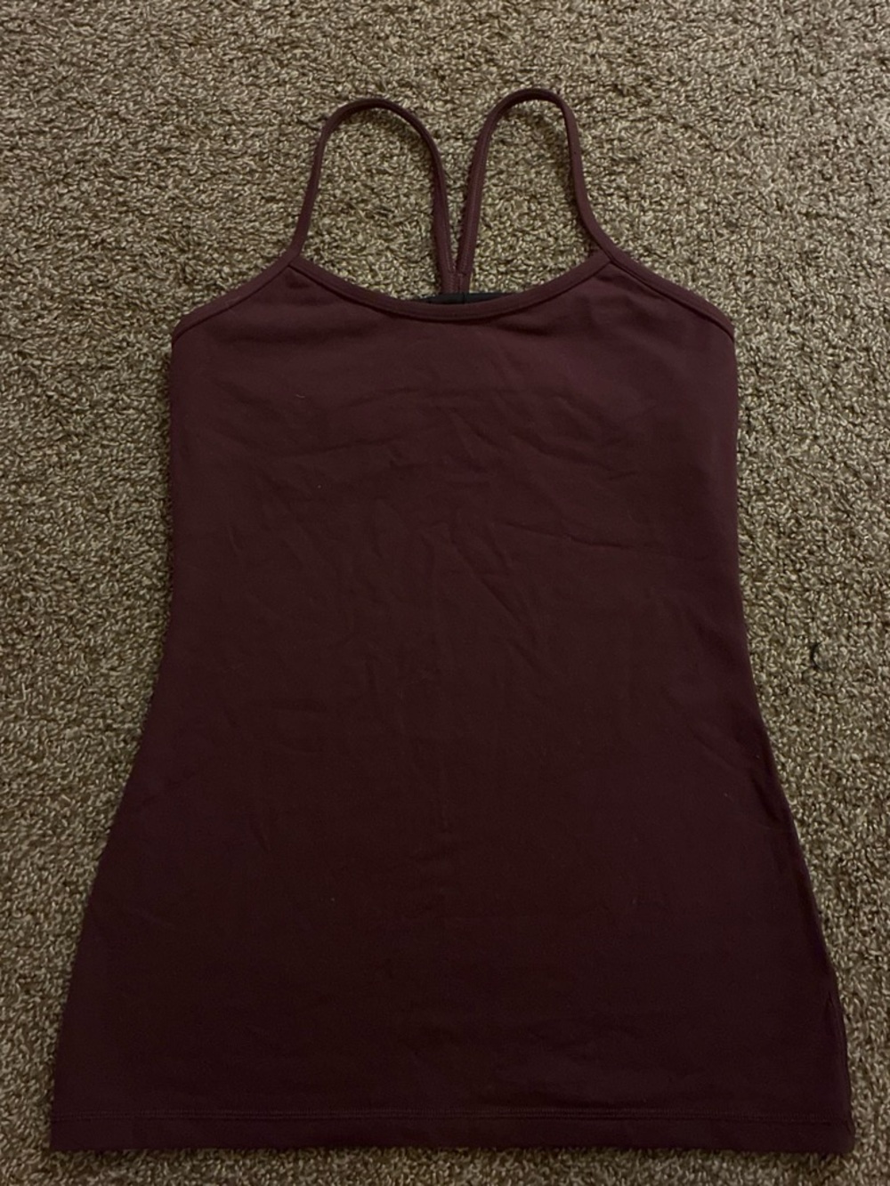 Women Slim Fit Lululemon Tank Top - Burgundy